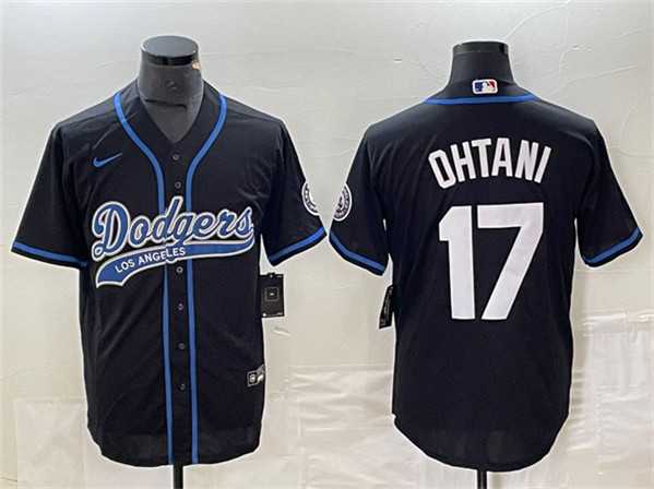Men's Los Angeles Dodgers #17 Shohei Ohtani Black Cool Base With Patch Stitched Baseball Jersey,We sell and wholesale Men's Los Angeles Dodgers #17 Shohei Ohtani Black Cool Base With Patch Stitched Baseball Jersey on line form chian!